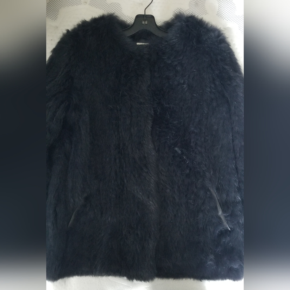 Hartford navy real  Fur Coat